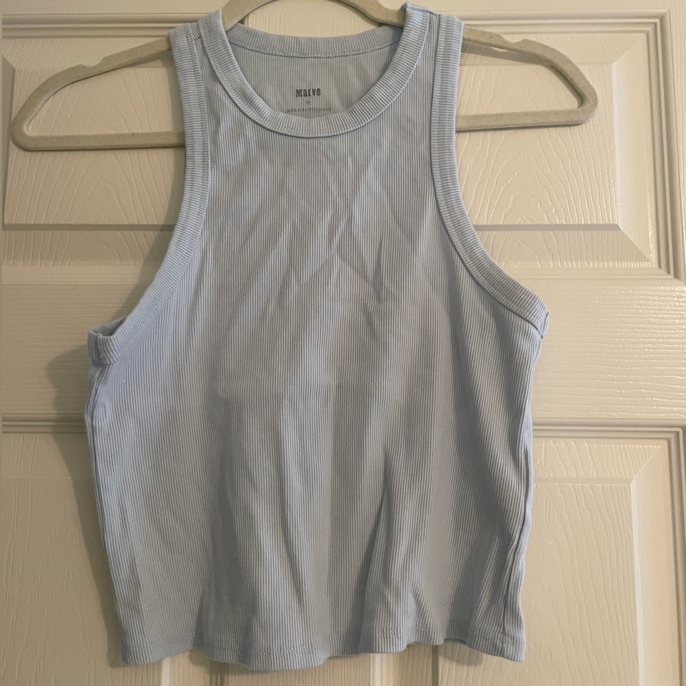 Anthropologie Racerback Sky Blue Tank Top